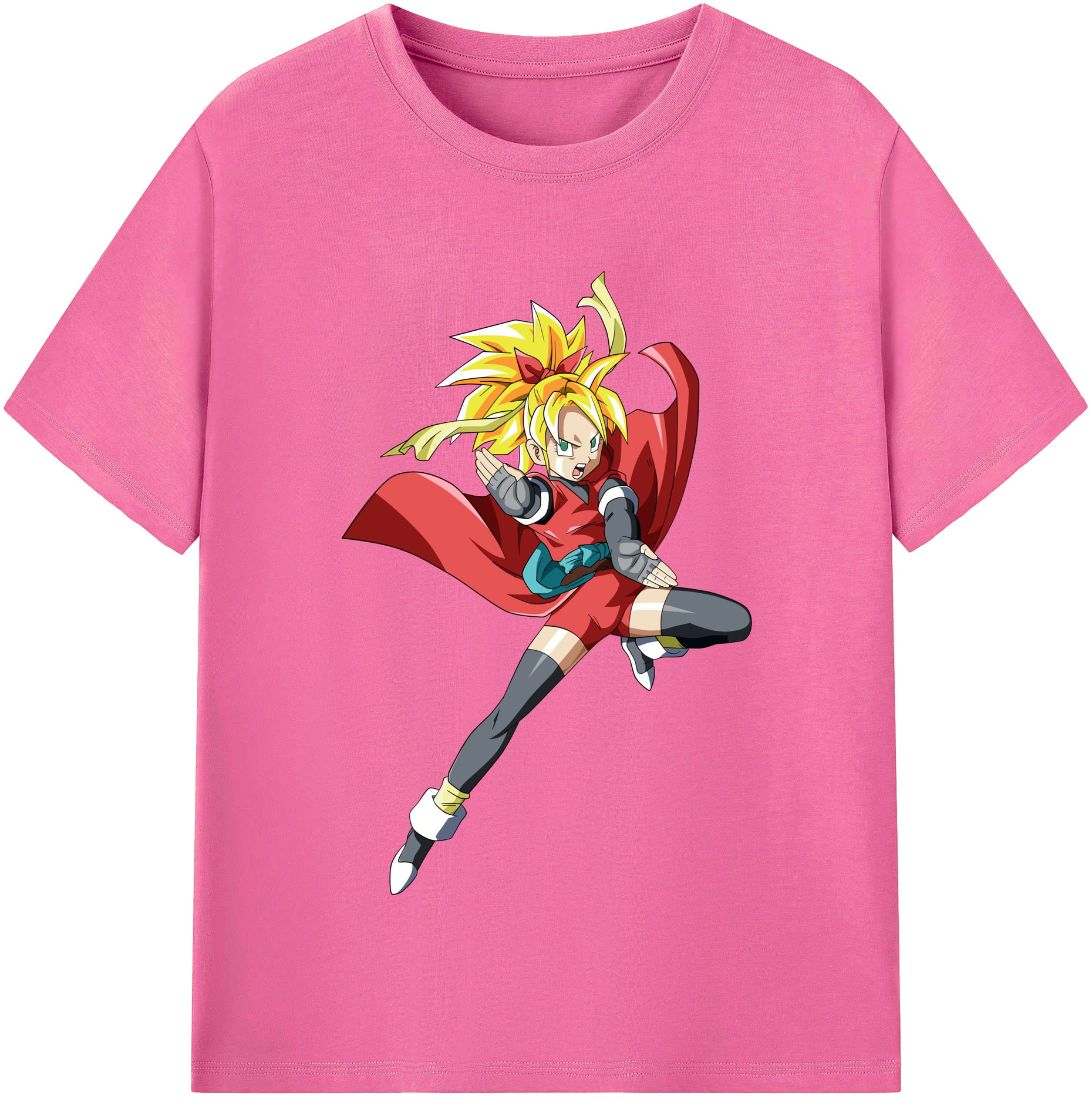 （画像用） ドラゴンボール カリフラ DRAGON BALL Caulifla レディースカジュアルプリントTシャツ（綿100％）